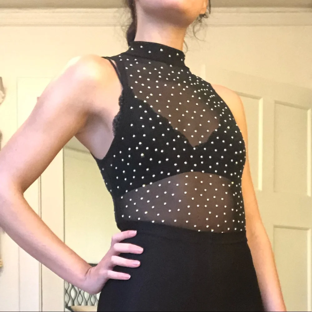 Mesh Rhinestone Bodysuit - Picture 5 of 7
